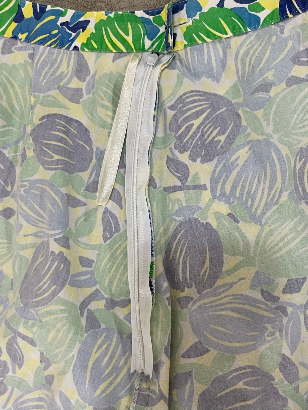 Lilly Pulitzer Vintage Women’s Size 8 Pleated Skirt Floral Green Blue - Picture 12 of 14